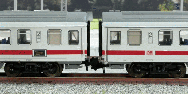Einstecken Einbau einer NEM Kupplung Magnetkupplung in einen Spur N Wagen von Minitrix Fleischmann Brawa Arnold Hobbytrain Piko Trix Minitrix