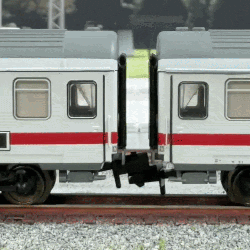 Einstecken Einbau einer NEM Kupplung Magnetkupplung in einen Spur N Wagen von Minitrix Fleischmann Brawa Arnold Hobbytrain Piko Trix Minitrix