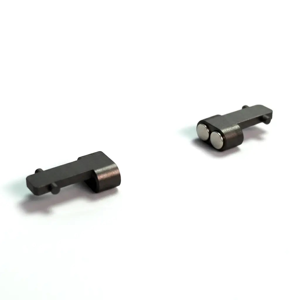 2 sich gegenüberliegende Magnetkupplung für Spur N 1:160, passend für NEM 355 Kupplungsaufnahme.