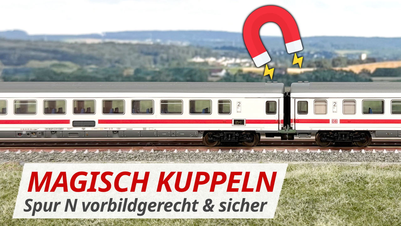 Video laden: Einbau von GLEIS 1 NEM Magnetkupplungen in Spur N Modellbahnwagen von Minitrix, Fleischmann, Arnold, Hobbytrain, Piko, Brawa, LSModels und ASM